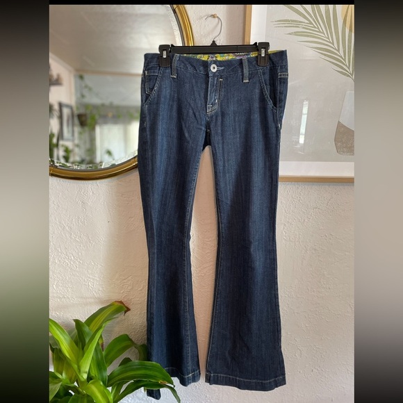MISS ME Dark Blue Flare Pants - Picture 1 of 3
